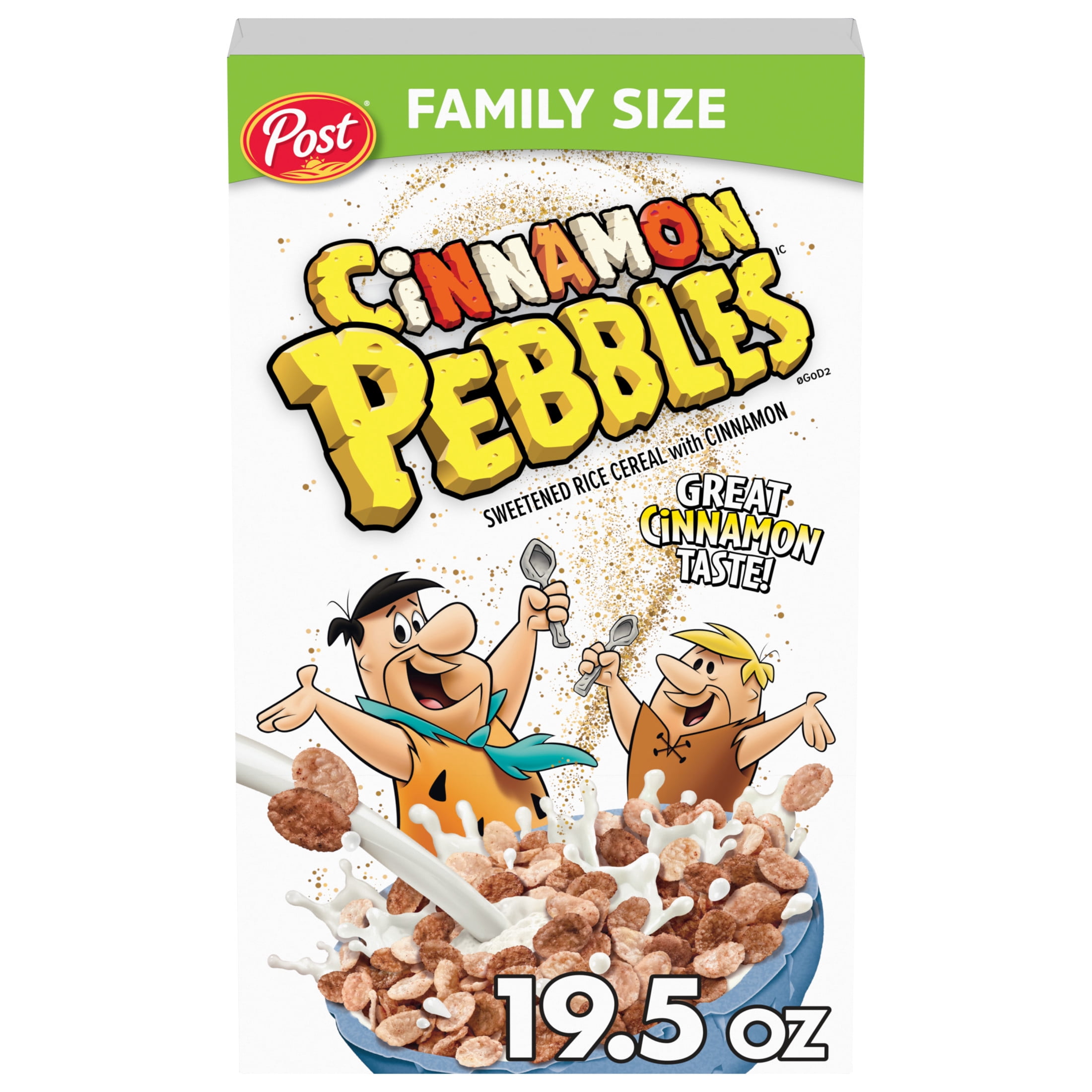 Cinnamon PEBBLES Gluten Free Breakfast Cereal, 19.5 oz Box