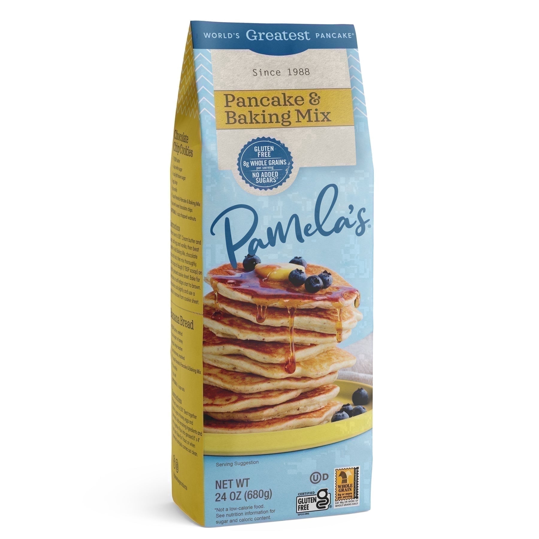 Pamelas Gluten-Free Pancake and Baking Mix, 24 oz Bag