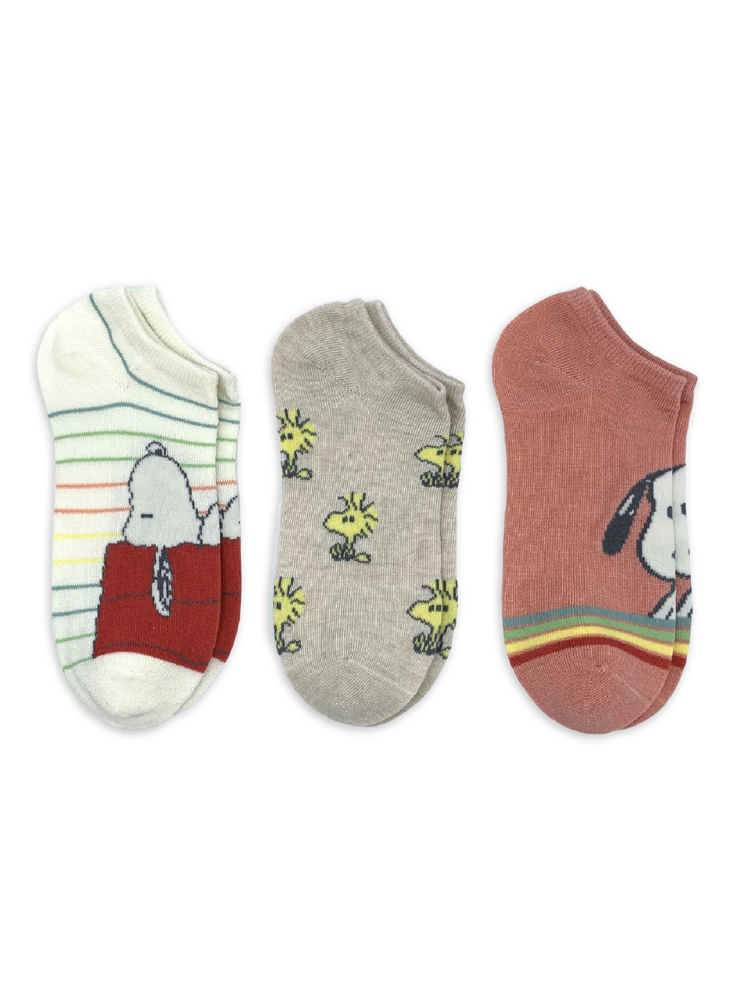 Women's Print No Show Socks, 3-Pack, Shoe Size 4-10