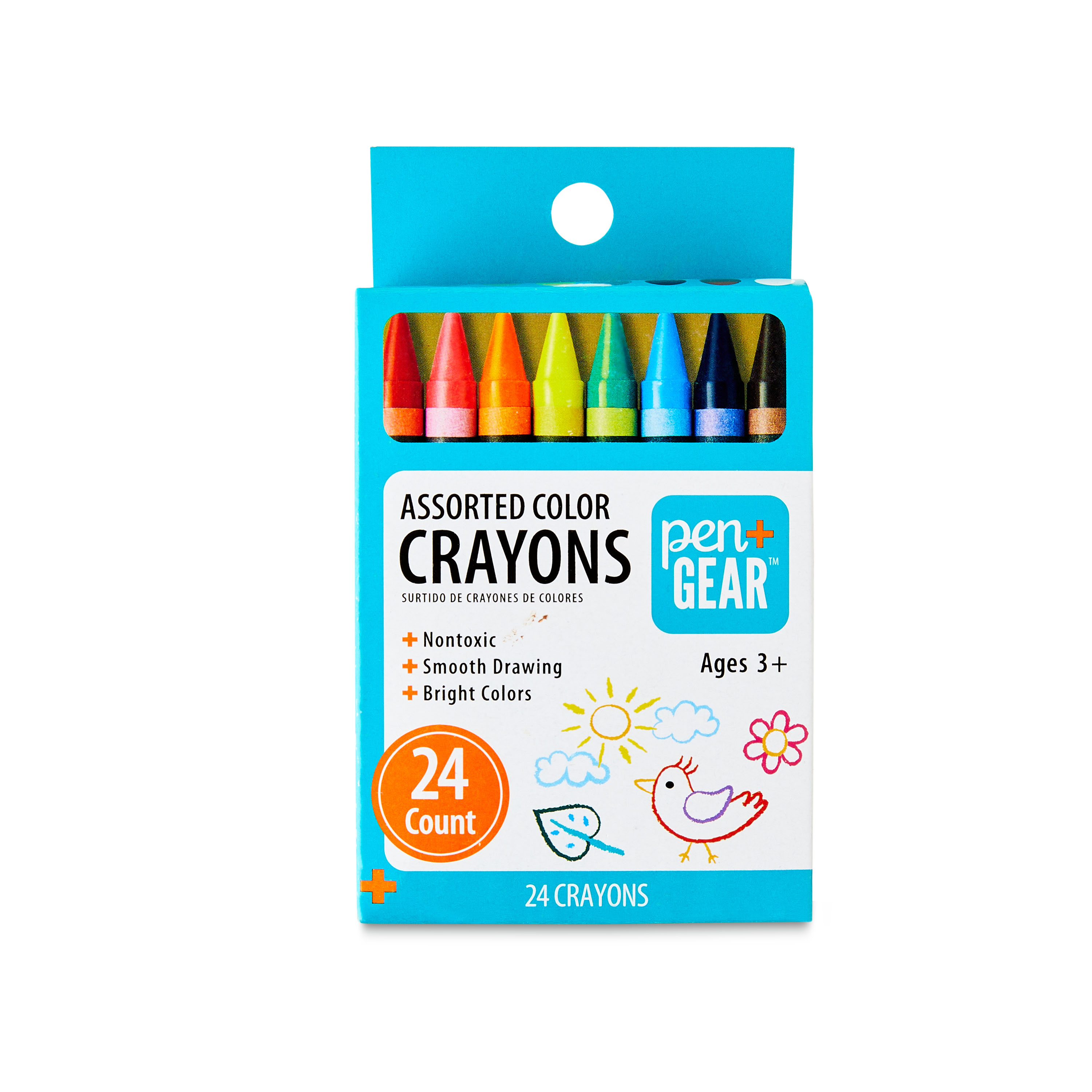 Pen+Gear Crayons, Assorted Colors, 24 Count