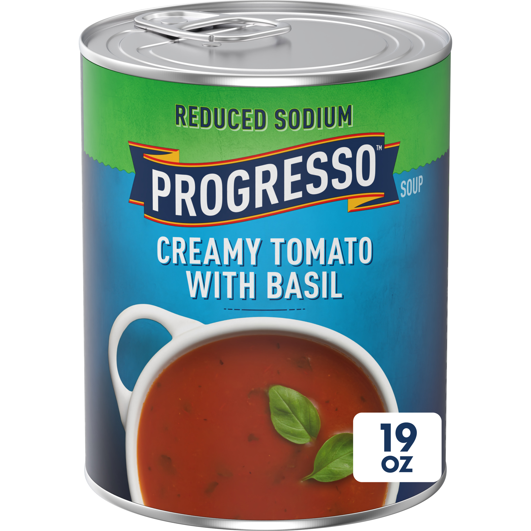 Progresso Reduced Sodium, Creamy Tomato with Basil Soup, Gluten Free, 19 oz