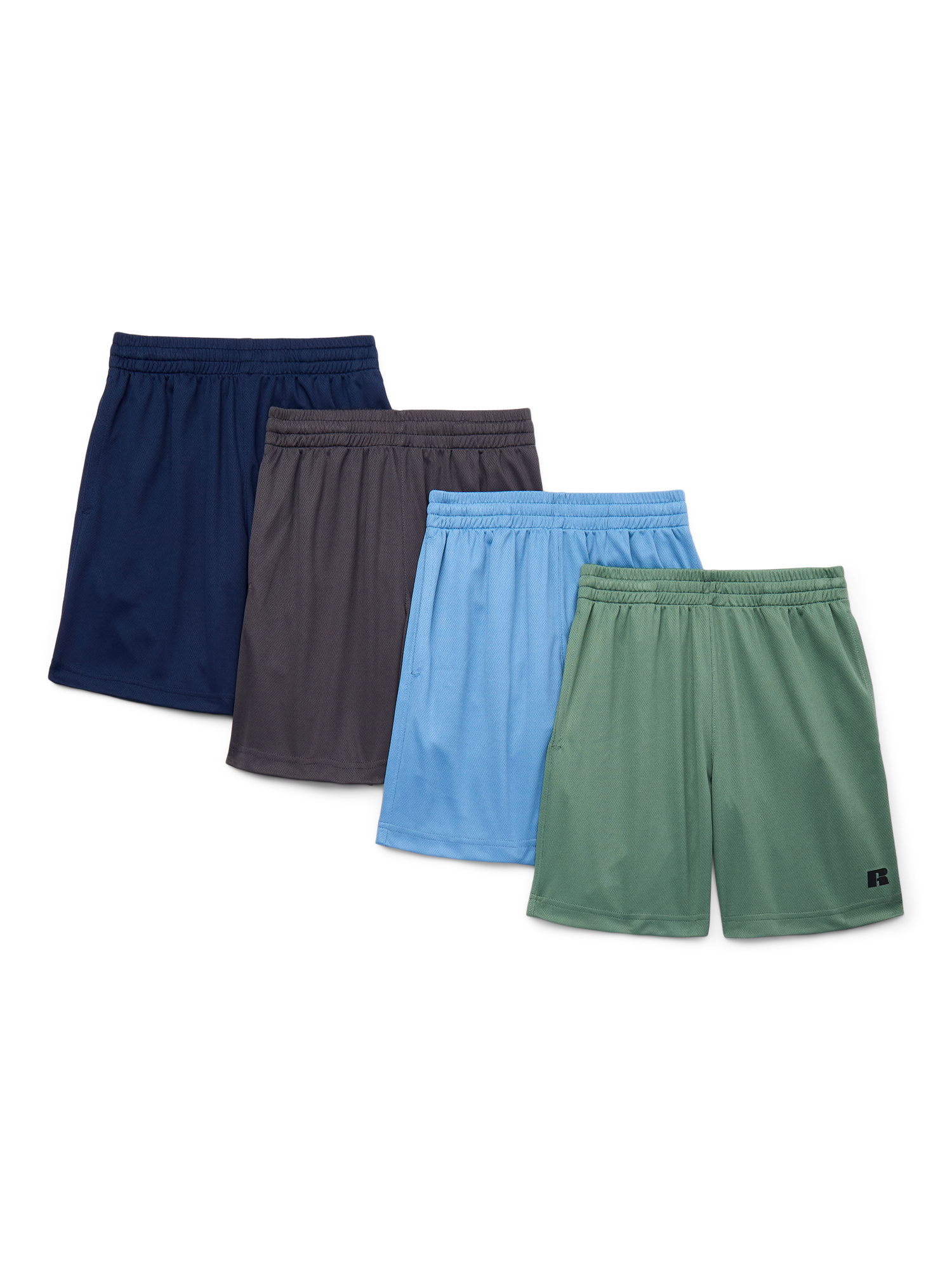 Boys Performance Mesh Shorts, 4-Pack, Sizes 4-18 & Husky