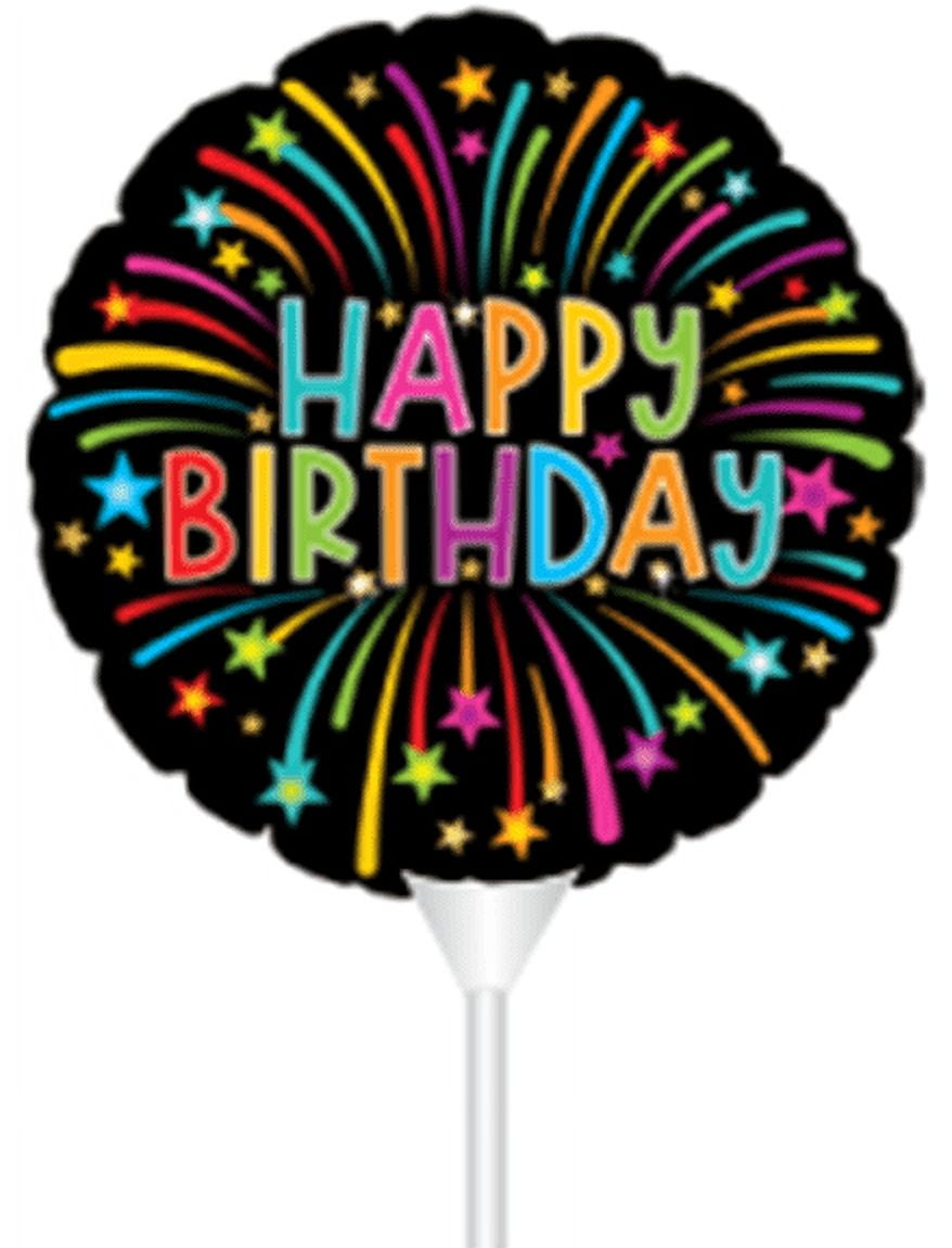 Stick Balloon Happy Birthday Color Firework