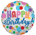 17" Multicolor Confetti Happy Birthday Balloon, by Way To Celebrate