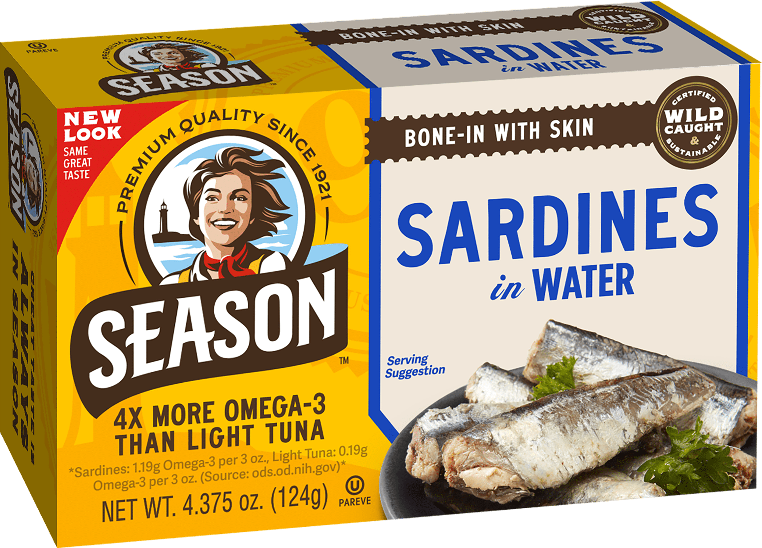 Season Sardines In Water, 4.375 Oz