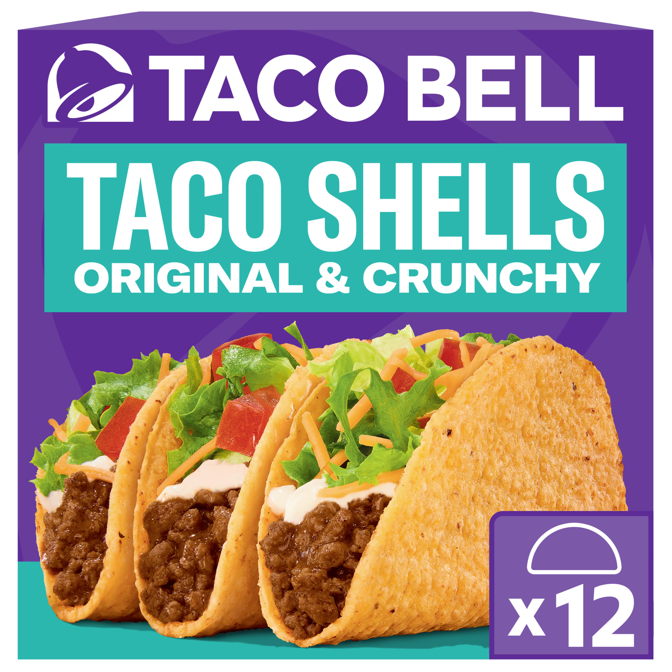 Taco Bell Crunchy Taco Shells, 12 Count, 4.5 oz Box