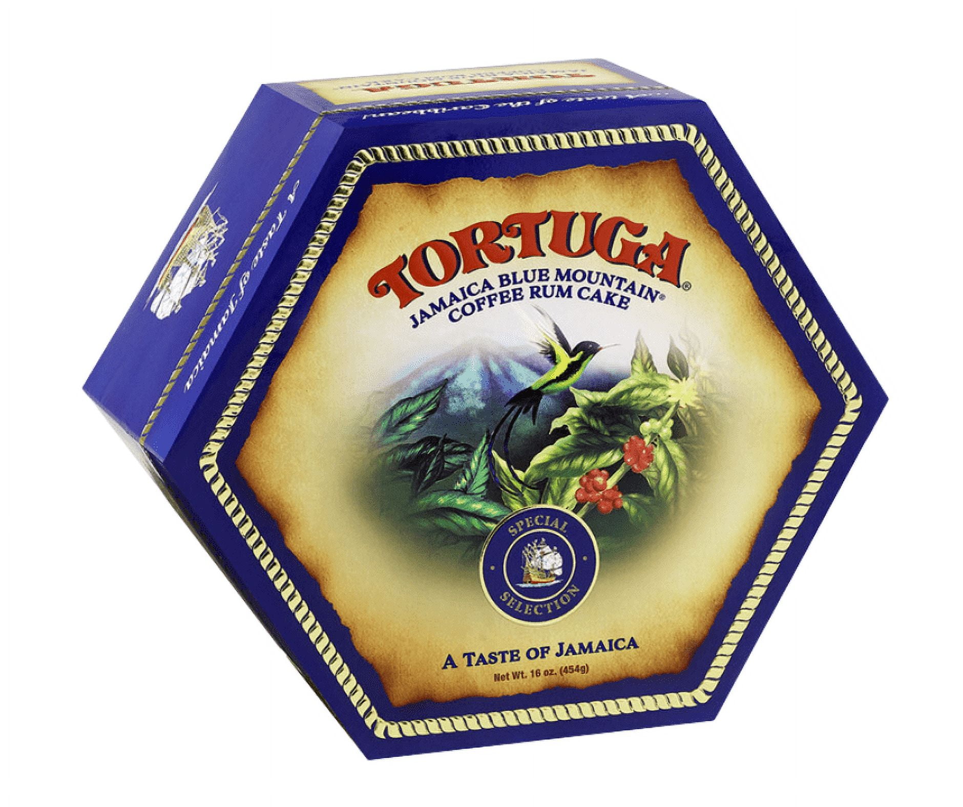 TORTUGA Caribbean Blue Mountain Rum Cake - 16 oz Rum Cake - The Perfect Premium Gourmet Gift for Gift Baskets, Parties, Holidays, and Birthdays - Great Cakes for Delivery 1 Pound (Pack of 1)