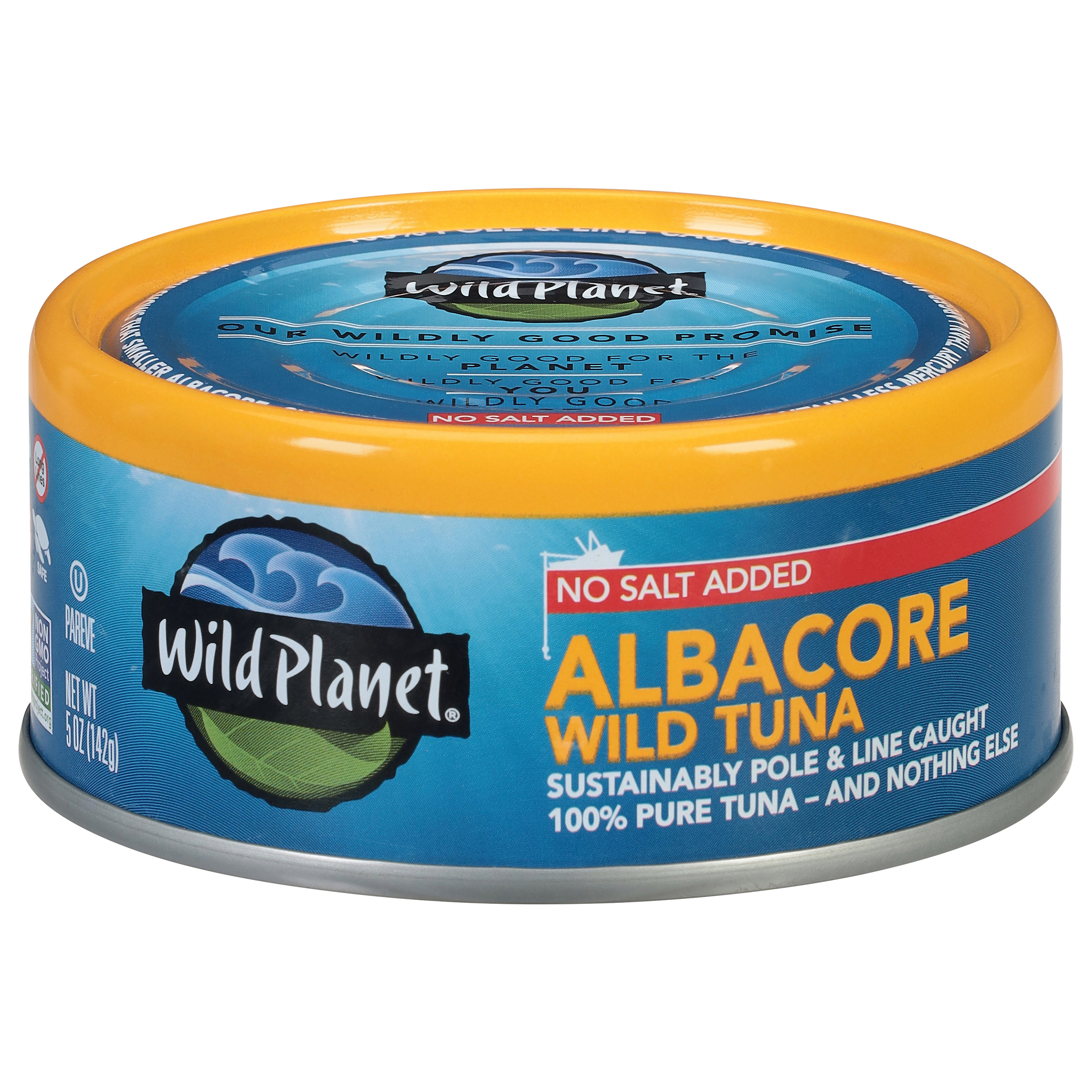 Wild Planet Albacore Wild Caught Tuna, No Salt Added, 5 oz Can
