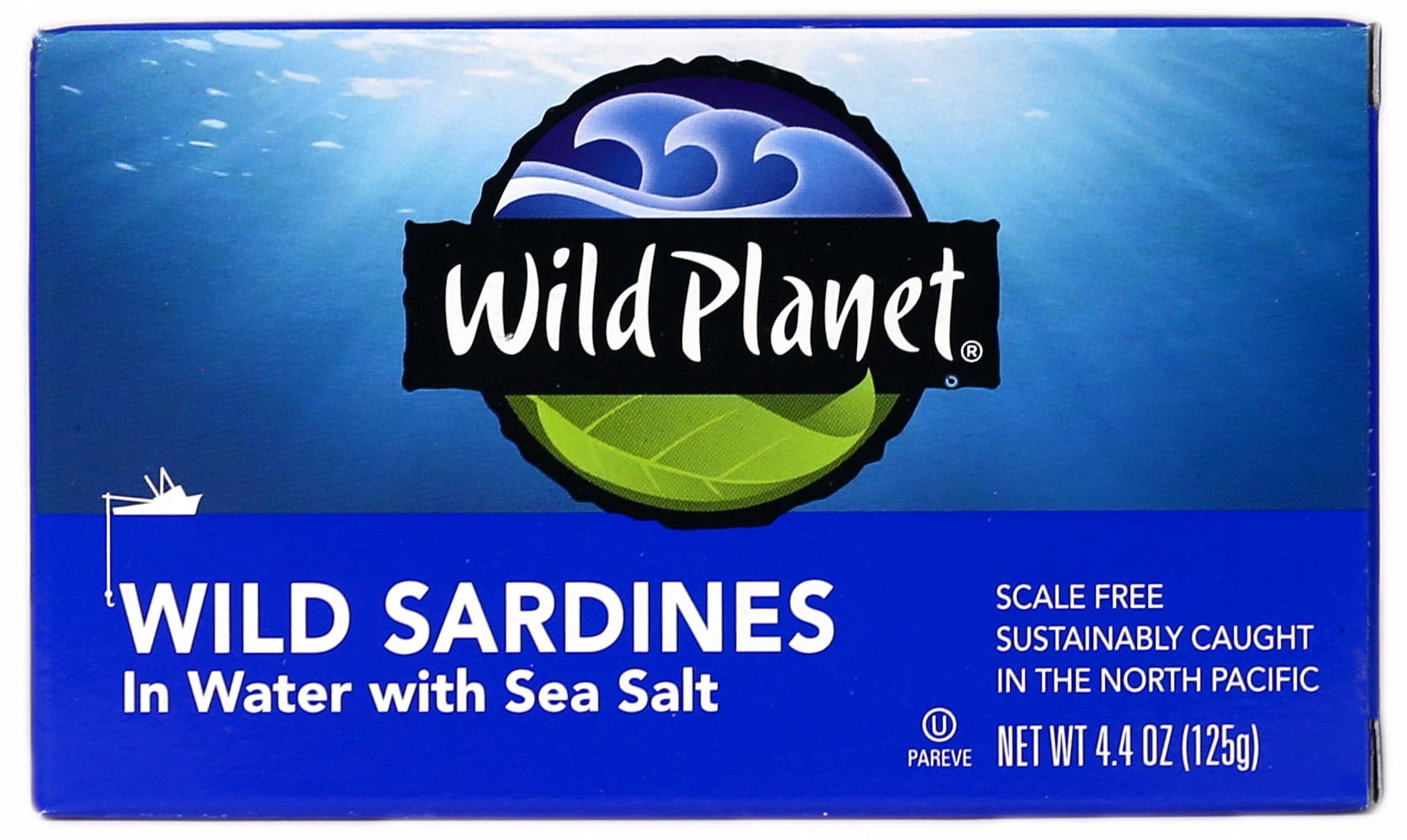 Wild Planet Wild Caught Sardines in Sea Salt Water, 4.4 oz Can