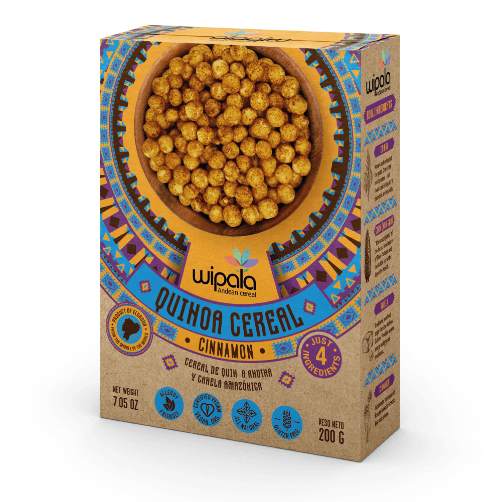 Wipala Cinnamon Quinoa Cereal - Vegan, Gluten Free, Non GMO - 7.05 oz
