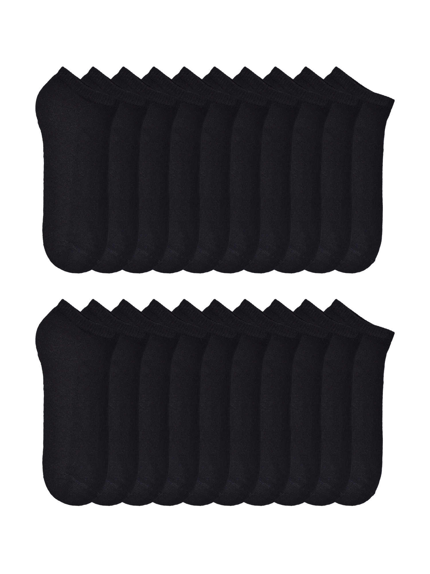 Girls Cushioned No Show Socks, 10-Pack, Sizes S (6-10.5) - L (4-10)