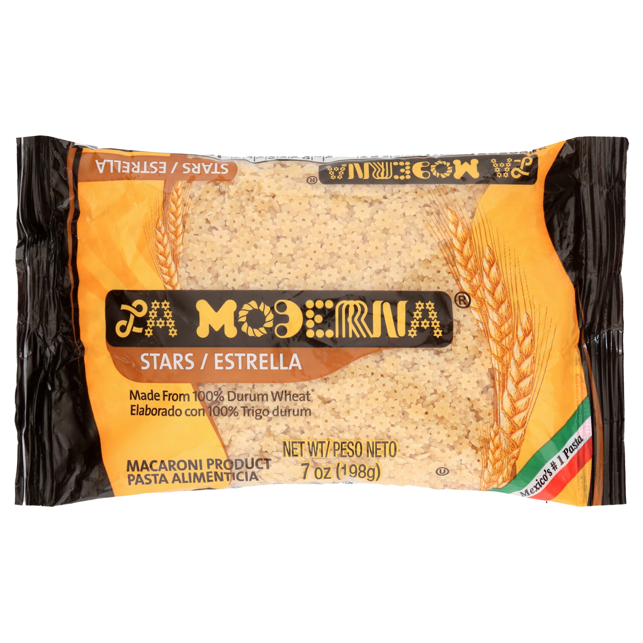 Stars Macaroni Pasta La Moderna Star Pasta, Durum Wheat, 7 oz