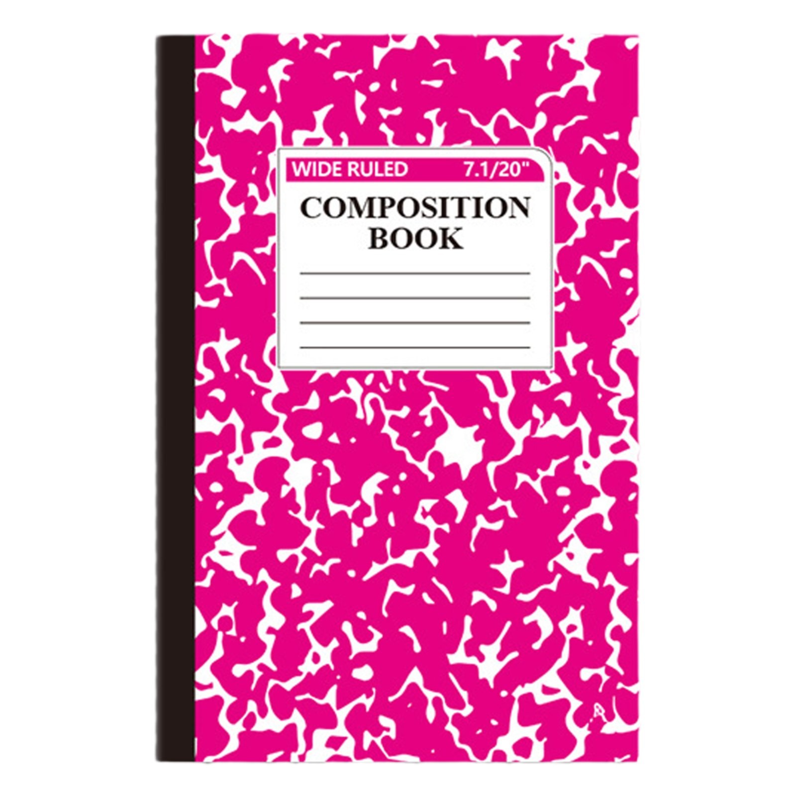 College Ruled Composition Notebooks 1 Pack, 60 Pages (30 Sheets), 8.27" X 5.51", Marble Composition Book, Hard Cover, Sturdy Sewn Binding, College & Office Supplies(Hot Pink)
