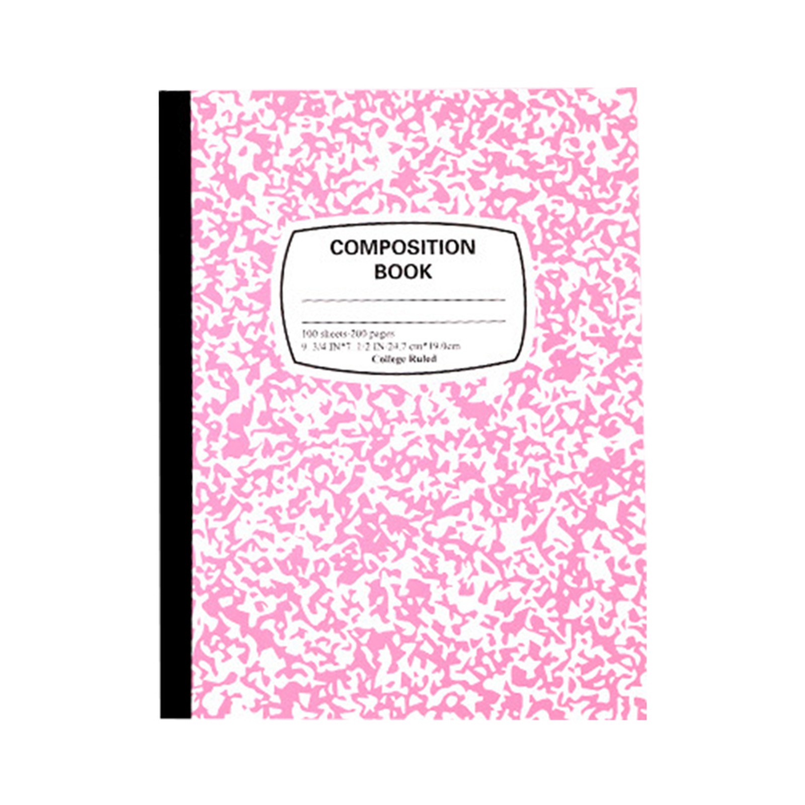 Composition Notebook, Marble Wide Ruled Composition Book, Cute Composition Notebooks for Writing, 200 Pages per Comp Book, Office Supplies, Classroom Must Haves, 9-3/4" x 7-1/2", Pink